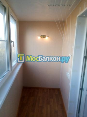 Отделка лоджий пластиковыми панелями 5,5 метра под ключ