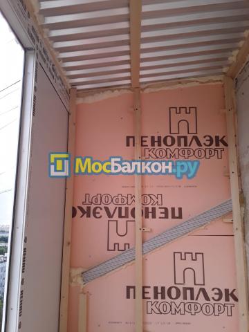 Установка зависимой крыши с окнами ПВХ 6 метров